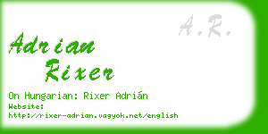adrian rixer business card
